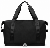 Large Expandable Gym Bag for Women with Shoe Compartment & Wet Pocket, Waterproof Travel Duffel Tote