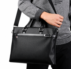 Large Capacity Business Handbag Men's Soft Leather Briefcase