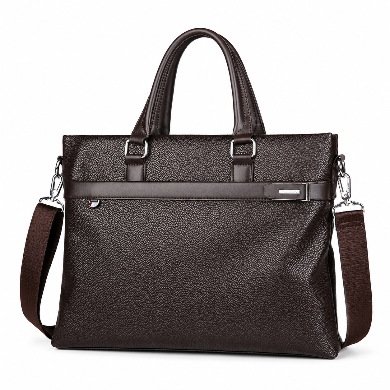 Large Capacity Business Handbag Men's Soft Leather Briefcase