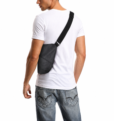 Canvas Chest Bag Anti-Theft Crossbody Sling Bag