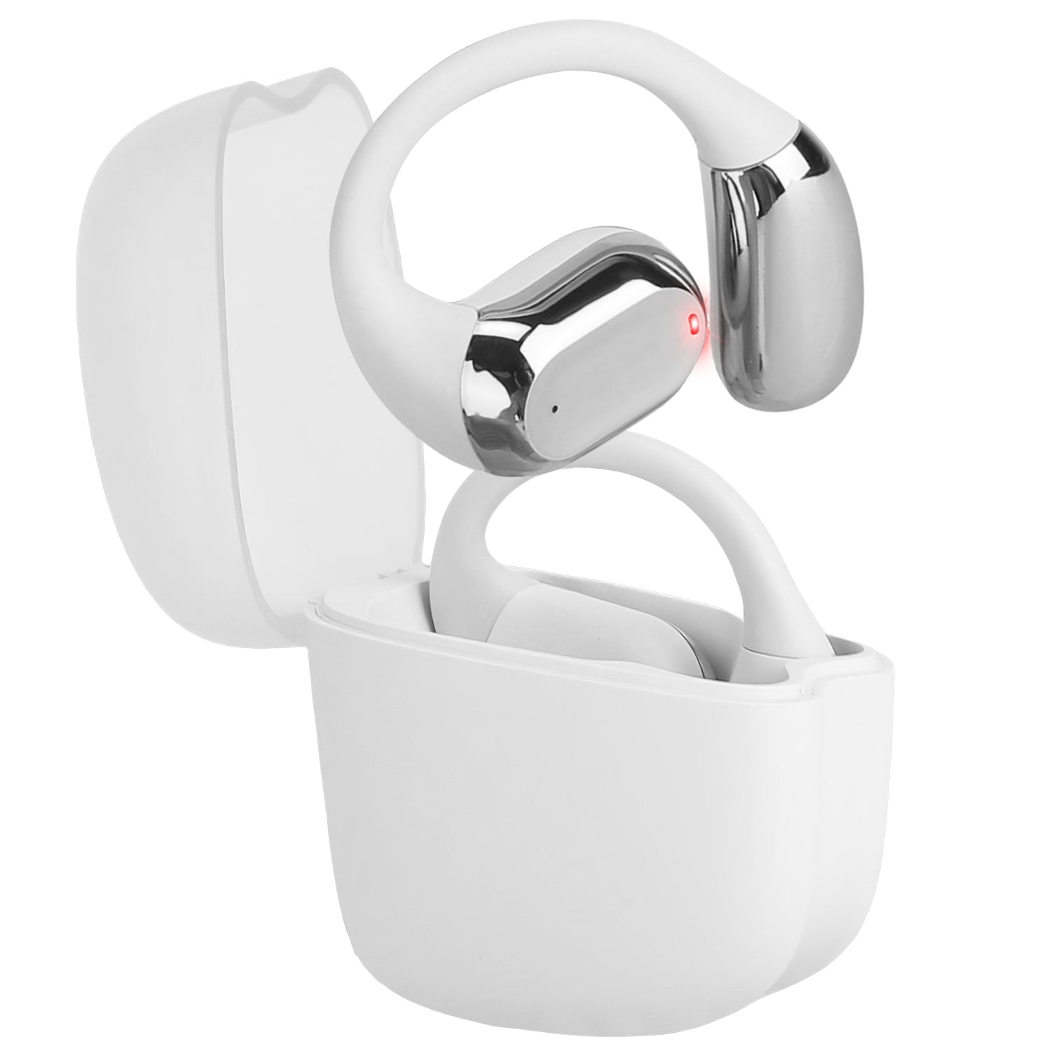 Open-Ear Wireless V5.4 Earbuds, LED Display Case, IPX7 Waterproof, Touch Control