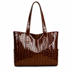 Crocodile Pattern PU Tote Bag for Women