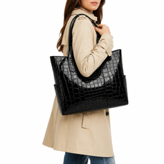 Crocodile Pattern PU Tote Bag for Women
